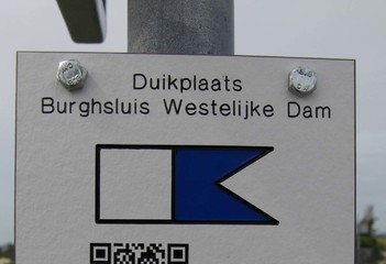 Burghsluis Westelijke dam - duikplaats #45a - QR-code