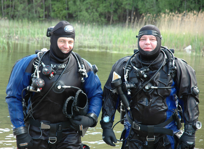 Waterproof duikpak voor ervaren duikers die kwaliteit zoeken